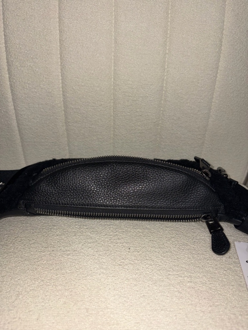 NWT Coach Warren Mini Belt Bag Shearling Signature Canvas CY884 Charcoal Black - Picture 8 of 8